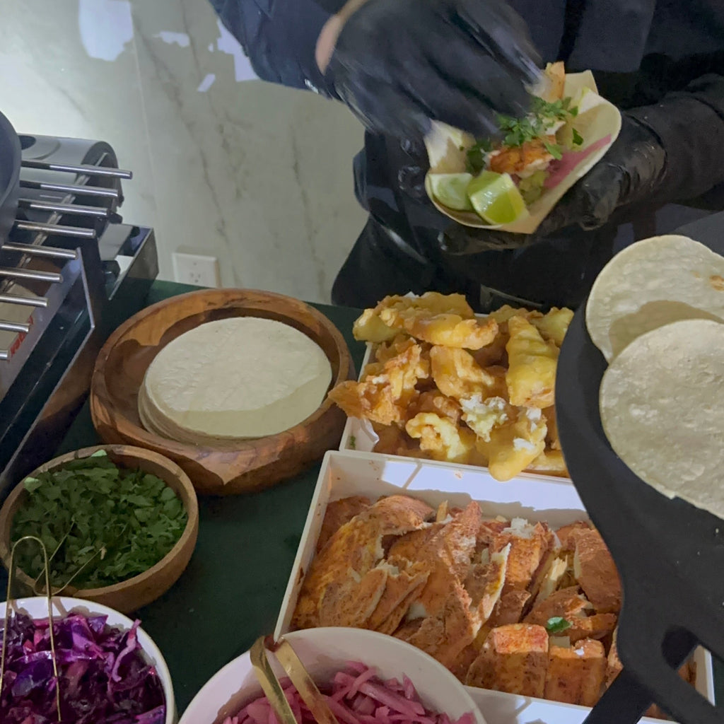Fish Carving and Taco Station