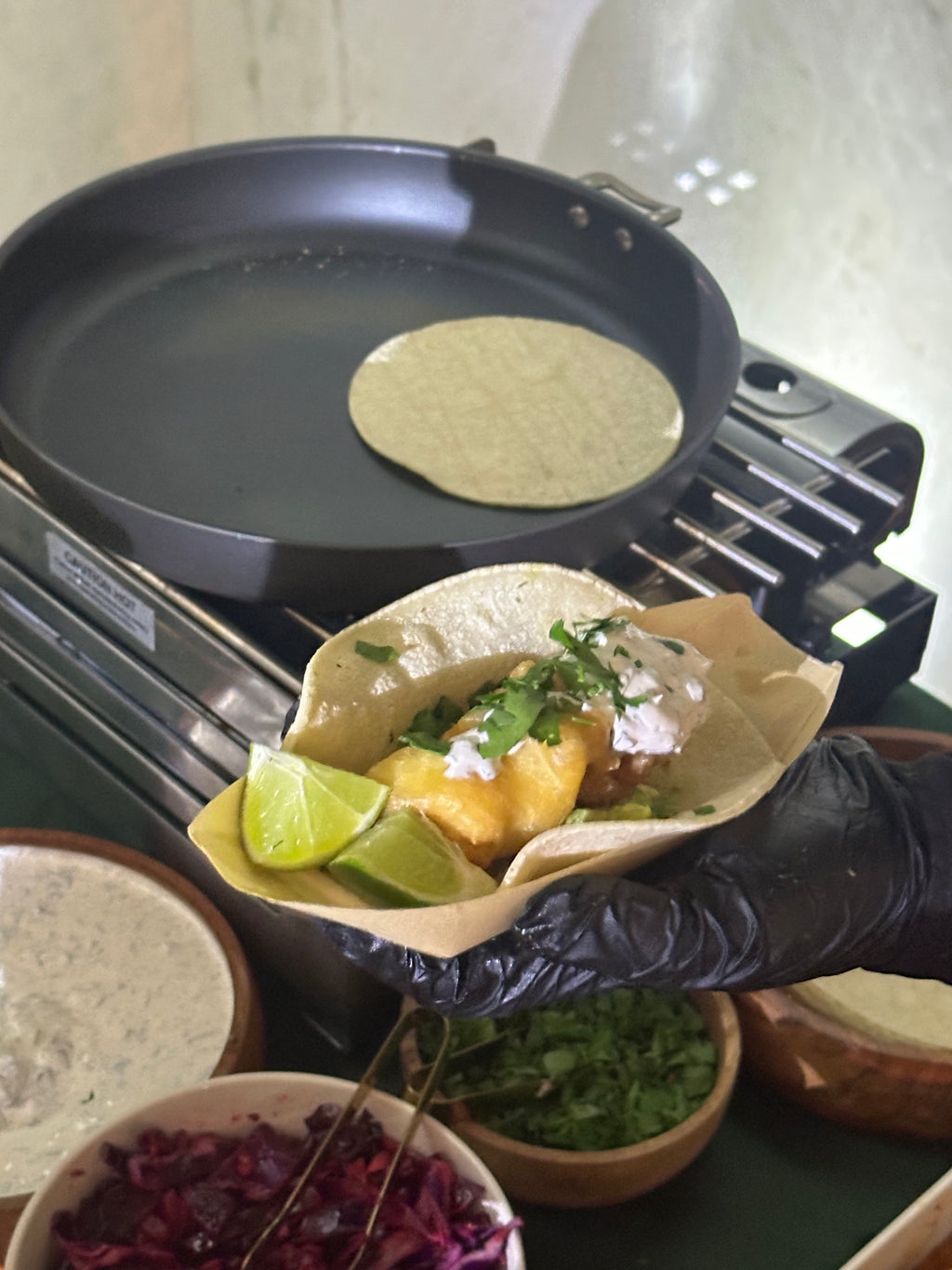 Fish Carving and Taco Station